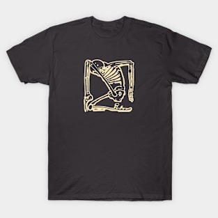 Skeleton in a Square Box - Ivory T-Shirt